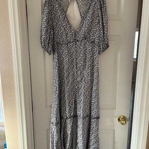 H&M Floral Open Back Maxi